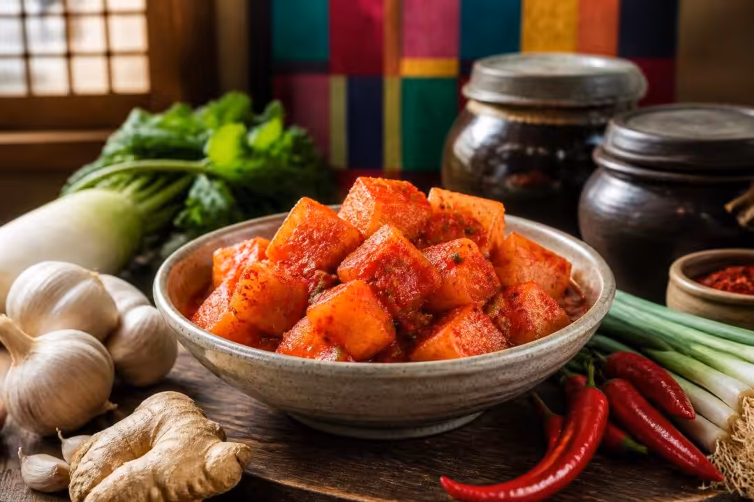 découvrez la recette traditionnelle du radis coréen mariné, un incontournable de la cuisine coréenne, facile à préparer et plein de saveurs authentiques.