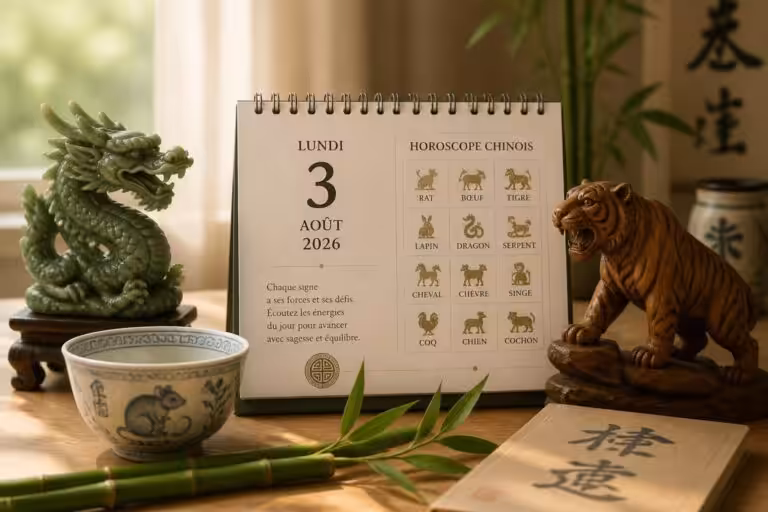 découvrez votre horoscope chinois du lundi 3 août 2026 et laissez-vous guider par les prédictions astrologiques pour bien démarrer votre semaine.